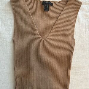 Size small Forever 21 Tan knitted tank top